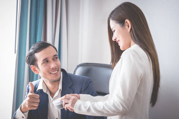 istock Female staff is getting compliment from Boss 970762688