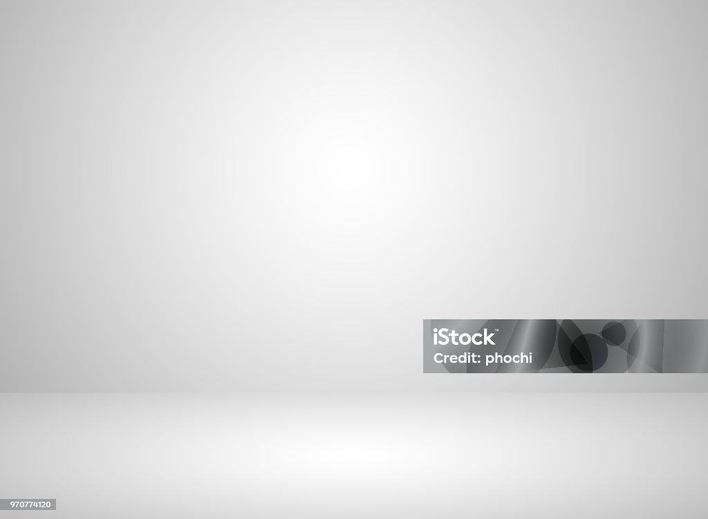 Studio Zimmer weiße Innenfarbe-Hintergrund mit Lichteffekt - Lizenzfrei Bildhintergrund Vektorgrafik