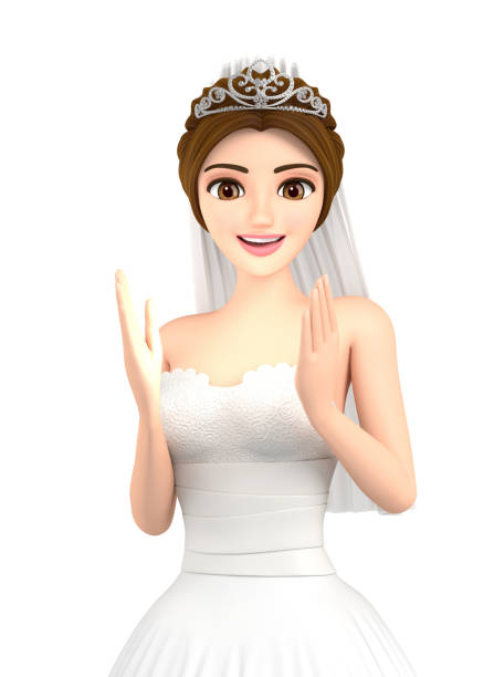 Pretty bride in a wedding dress