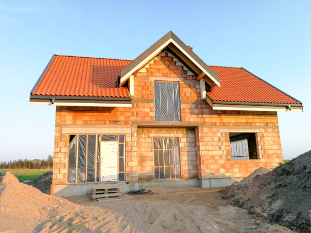istock Modern house under construction. Concept of building your dream house 970775352