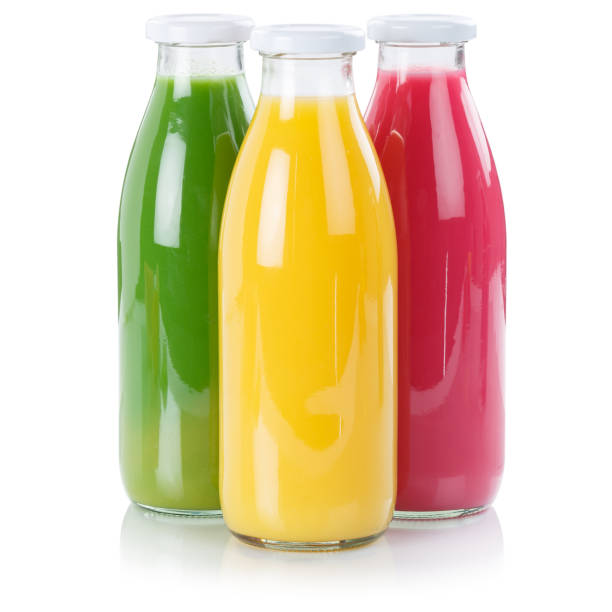 istock Juice smoothie orange smoothies in bottle square isolated on white 970781006