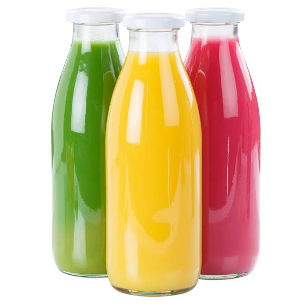 istock Juice smoothie fruit smoothies in bottle square isolated on white 970781930