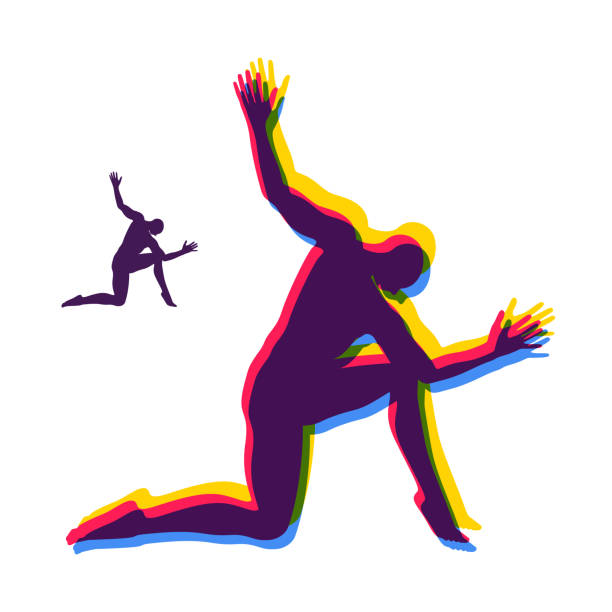istock Silhouette of a Dancer. Gymnast. Man is Posing and Dancing. Sport Symbol. Design Element. Vector Illustration. 970785392