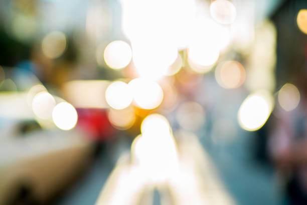 istock Abstract city bokeh background, street bokeh 970785700