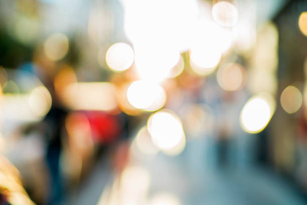 istock Abstract city bokeh background, street bokeh 970785736