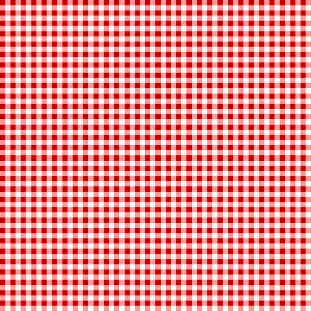 illustrazioni stock, clip art, cartoni animati e icone di tendenza di tovaglia da picnic. modello vettoriale a scacchi senza soluzione di continuità. texture in tessuto plaid di colore vintage. - gingham pattern