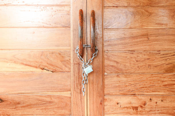istock Locked Wooden the Door 970795198