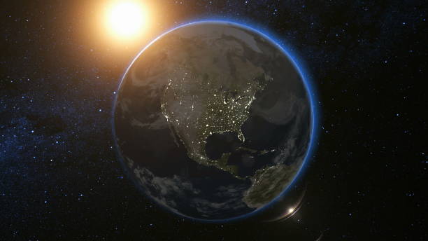 istock Space view on Planet Earth and Sun in Universe 970799786