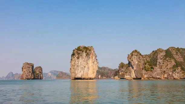 Photo of Ha Long Bay in North Vietnam.