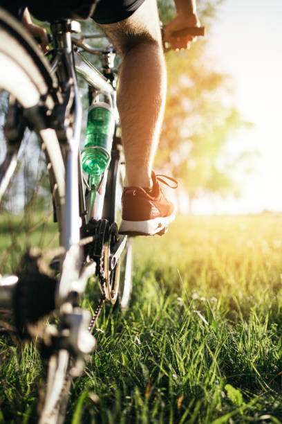 istock Young man with mountain bike 970830122