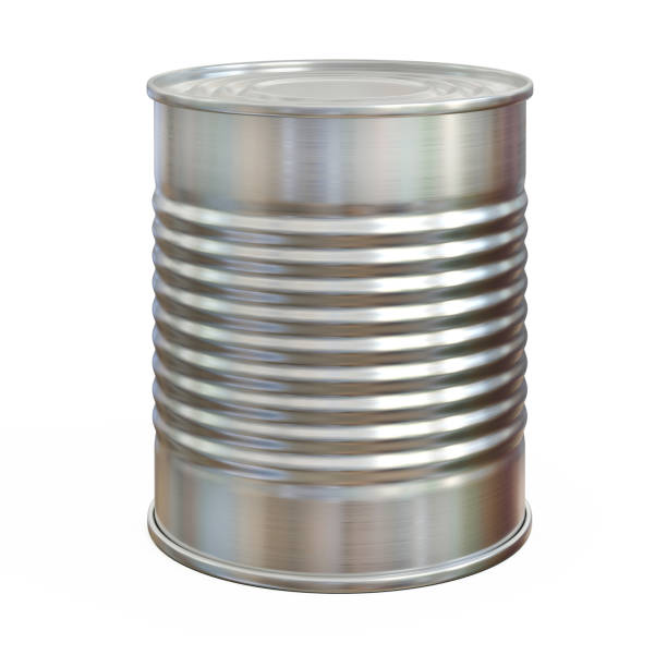 istock Tin can mock up, aluminum can isolated on white background 970830192