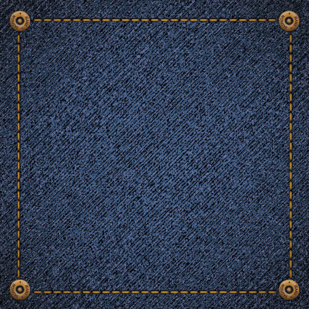 фон синей джинсовой ткани - canvas backgrounds textile pattern stock illustrations
