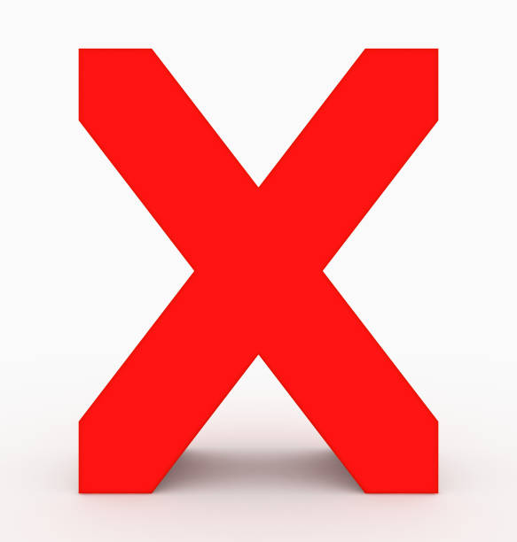 istock letter X 3d cubic red isolated on white 970837144