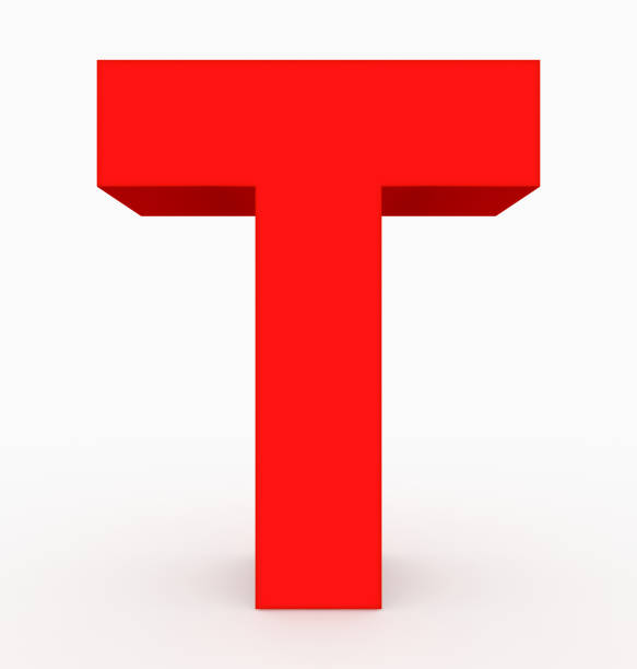 istock letter T 3d cubic red isolated on white 970839498