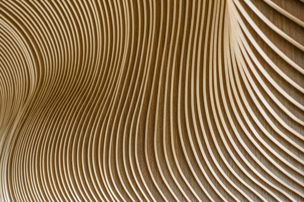 detalles arquitectónicos del edificio de la asamblea galés. tablones de madera de fuentes sostenibles. diseño ecológico en su mejor momento. - cardiff wales bay uk fotografías e imágenes de stock