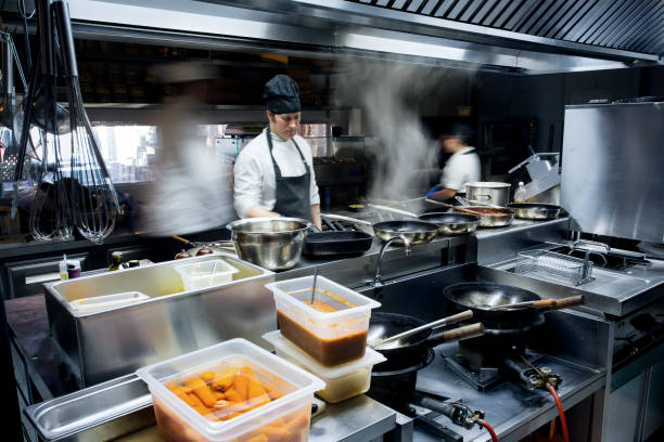 istock Motion chefs of a restaurant kitchen 970844124