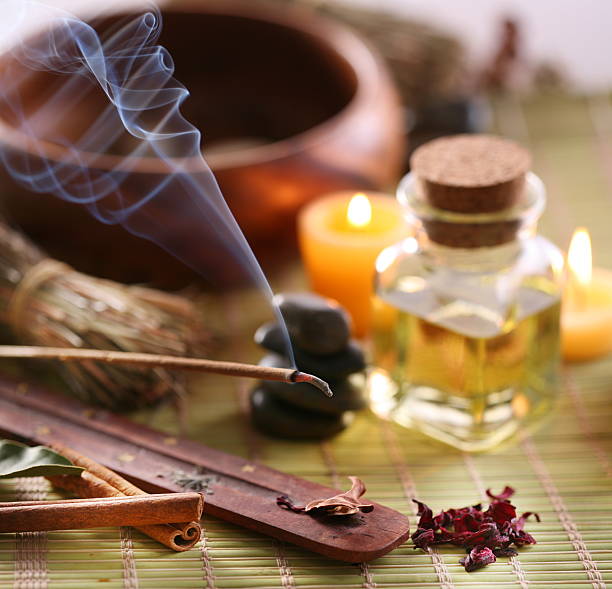 istock Still Life with aroma sticks in the spa salon. 97084430