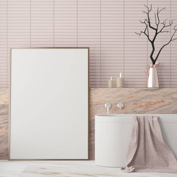 istock mock up bathroom in a modern style 3d 970846974