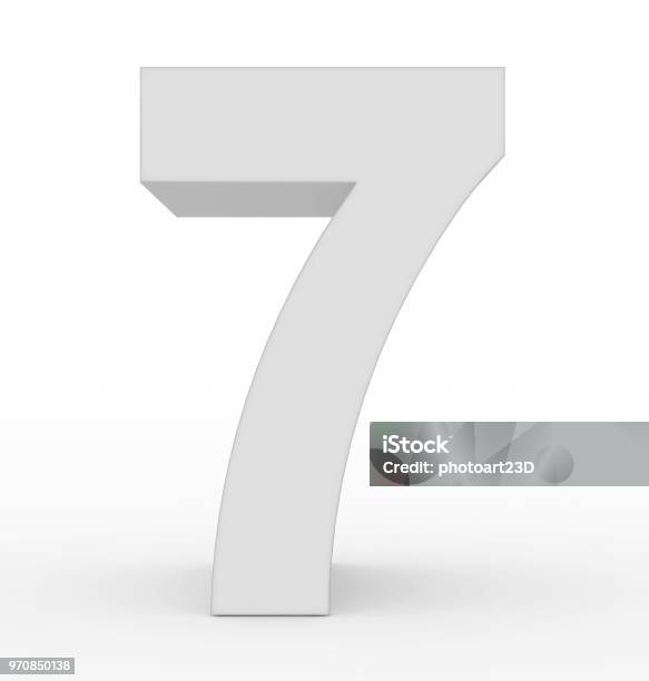 Number 7 3d White Isolated On White Stock Photo Download Image Now Number 7 3d White Isolated On White Stock Photo Download Image Now