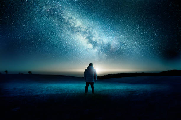 istock Milky Way Galaxy Night Time Landscape 970863616