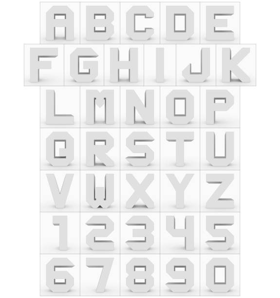 istock letters and numbers 3d cubic white isolated on white 970864506
