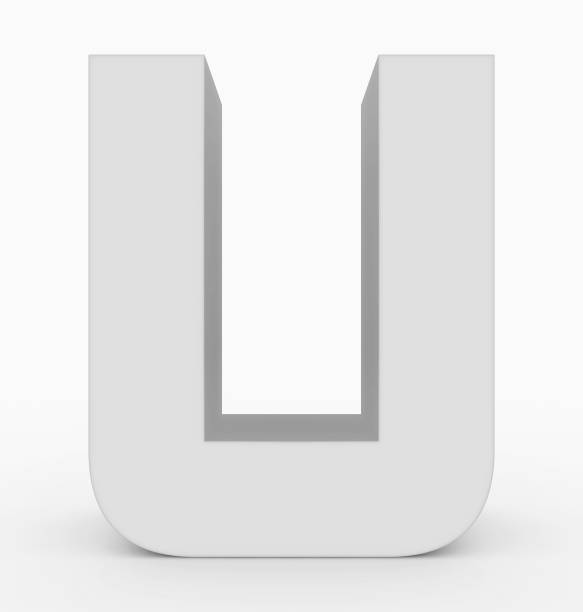 istock letter U 3d cubic rounded white isolated on white 970866760