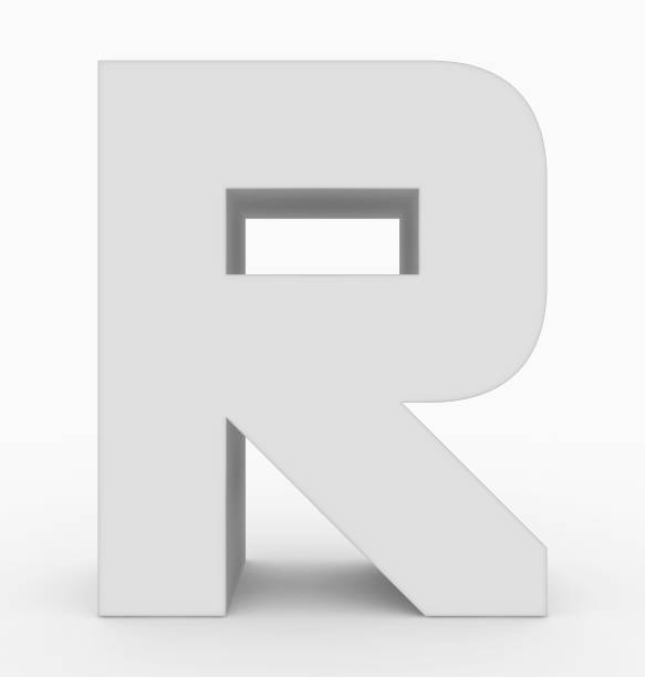 istock letter R 3d cubic rounded white isolated on white 970867266