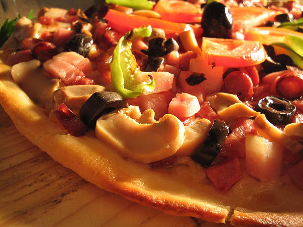 Pizza close-up. stock photo