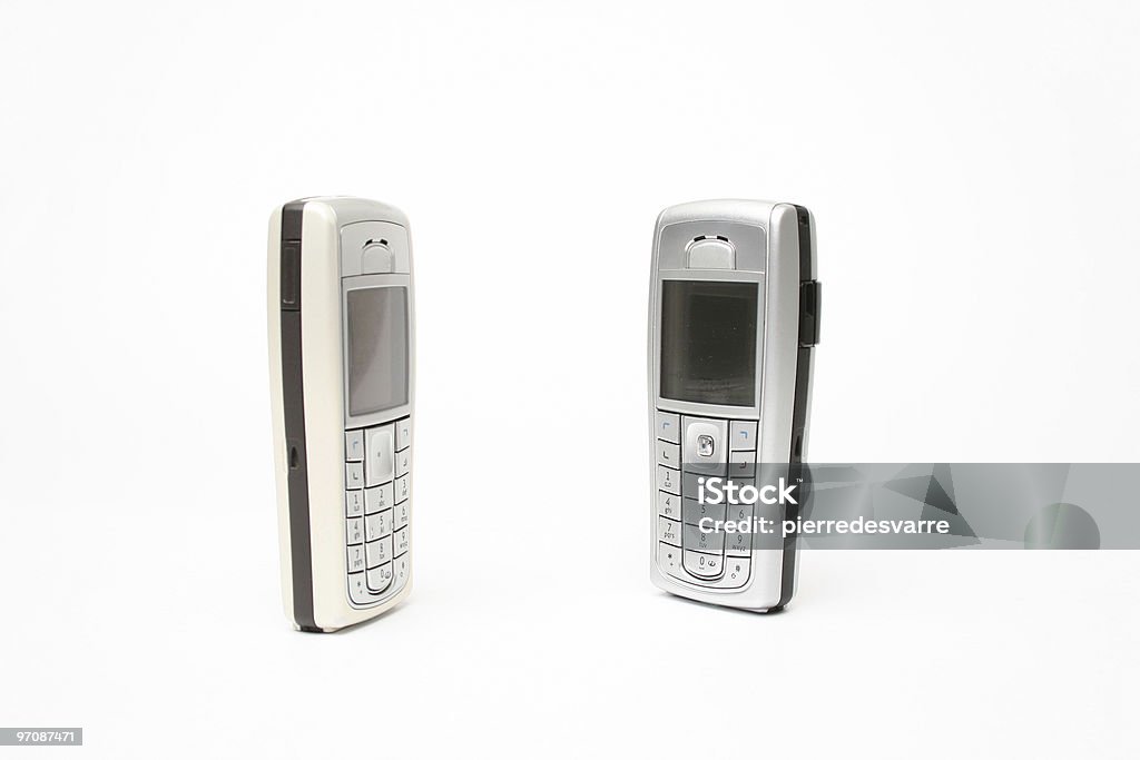 휴대폰 입석 흰색 배경 - 로열티 프리 오래된 스톡 사진