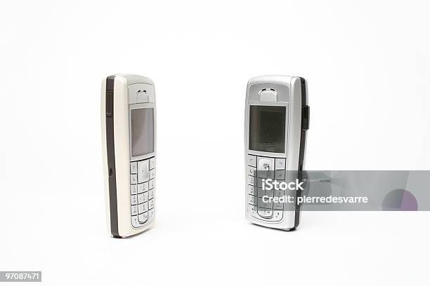 휴대폰 입석 흰색 배경 오래된에 대한 스톡 사진 및 기타 이미지 - 오래된, 휴대전화, 흰색 배경