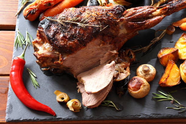 istock Roast Leg of Lamb 970875902
