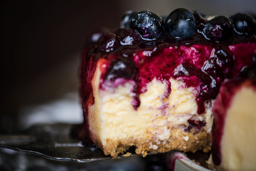 Fresh berry cheescake food photography recipe idea