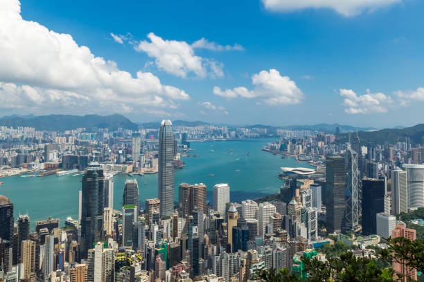 istock Panoramic view of Hong Kong skyline. China 970903652