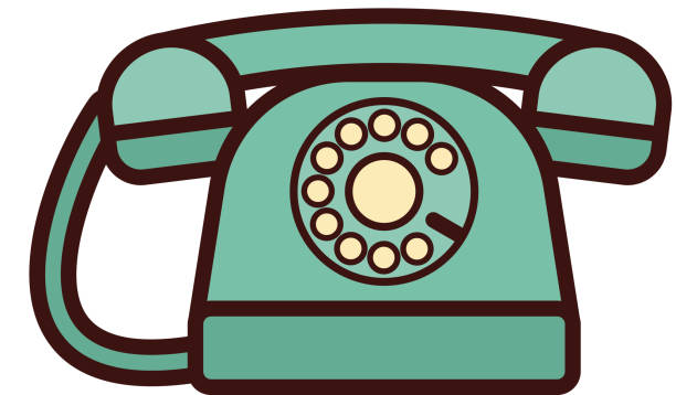 Telephone Icon In Flat Retro Design Vector Illustration Retro Style Stock  Illustration - Download Image Now - iStock