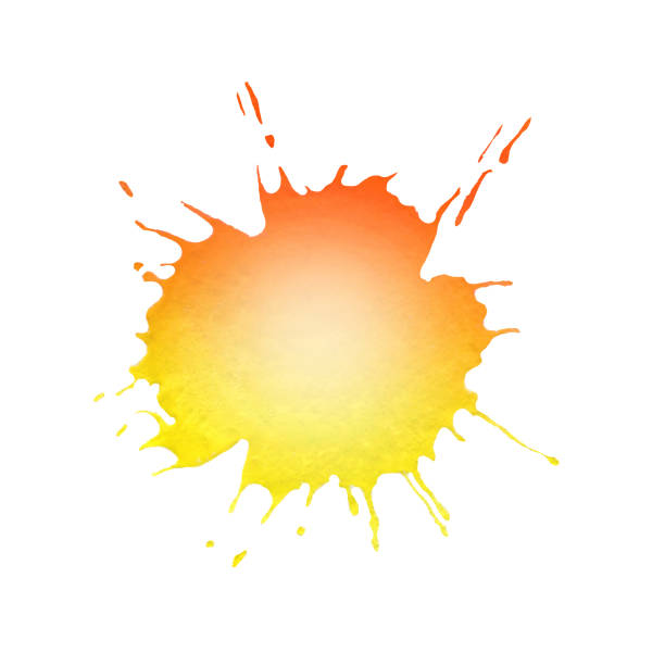 istock Watercolor stain stains on white background 970916978