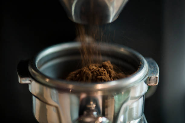 istock Closeup of fresh grinding coffee 970917056