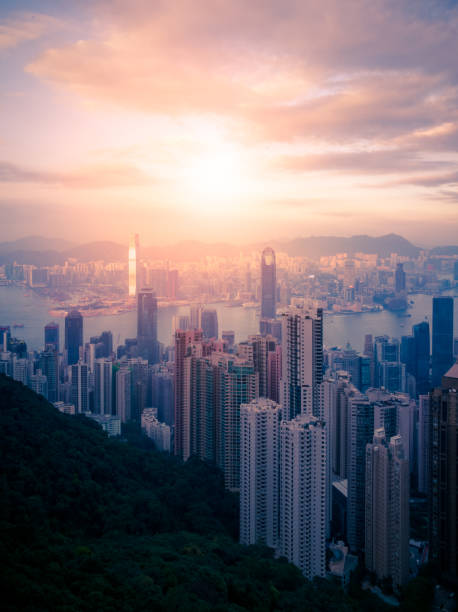 istock Sunset at Victoria peak : Hong Kong 970918732