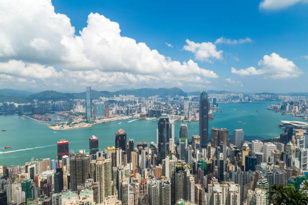 istock Panoramic view of Hong Kong skyline. China 970919740