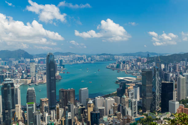 istock Panoramic view of Hong Kong skyline. China 970920748