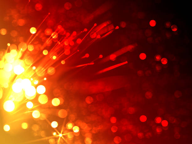 istock Orange flash light, glitter, fireworks, fireworks on black background for design 970923972