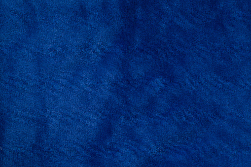 Blue Velvet Fabric Background Texture Stock Photo - Download Image
