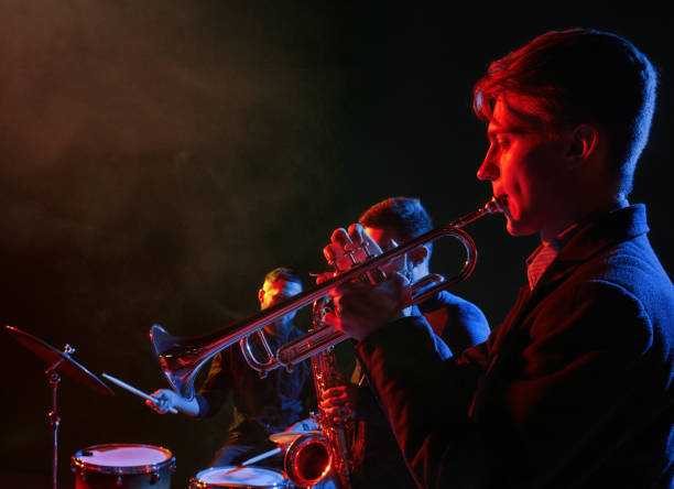 istock Jazz band performs at the club 970929072