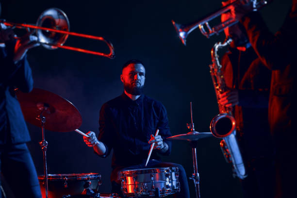 istock Jazz band performs at the club 970929240