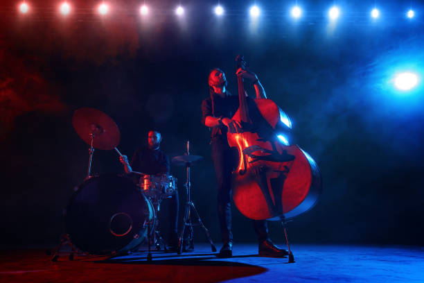 istock Jazz band performs at the club 970929244
