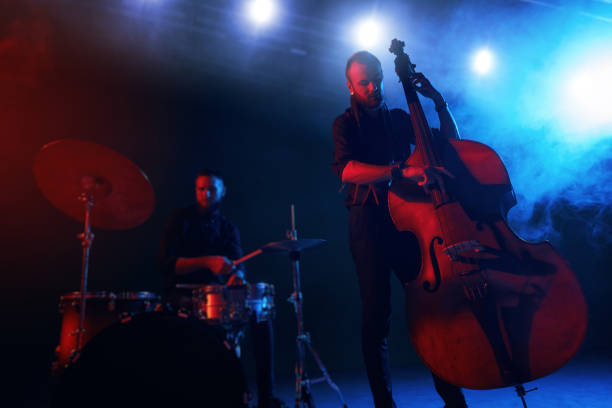 istock Jazz band performs at the club 970929254