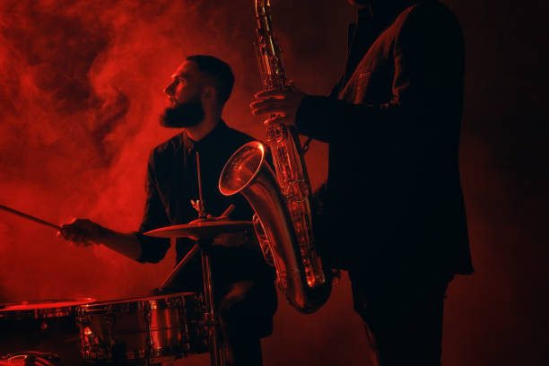 istock Jazz band performs at the club 970929272
