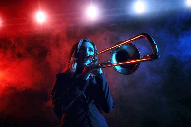 istock Jazz band performs at the club 970929360