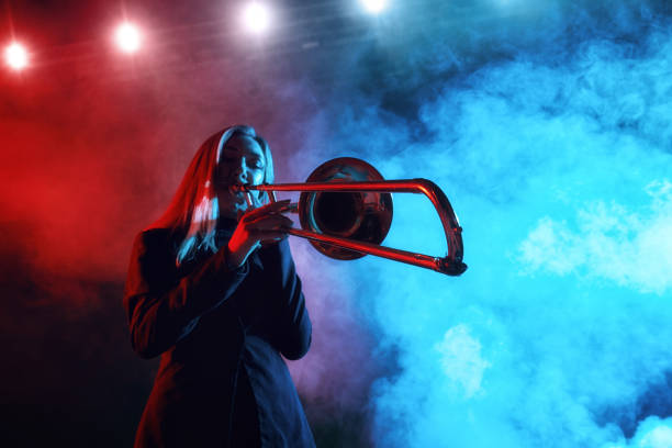 istock Jazz band performs at the club 970929380