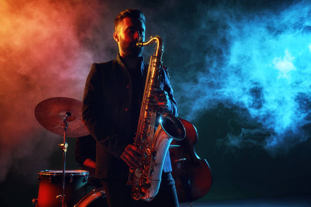 istock Jazz band performs at the club 970929434