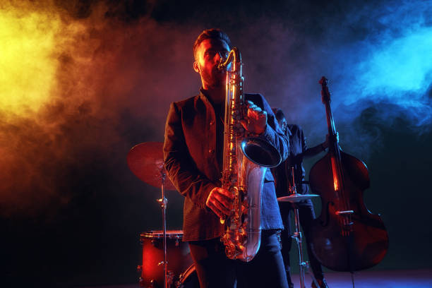 istock Jazz band performs at the club 970929448